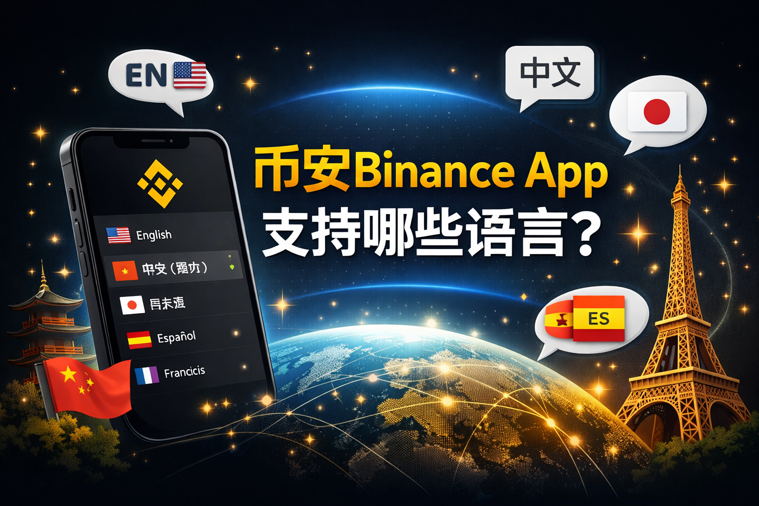 币安 App 支持哪些语言？