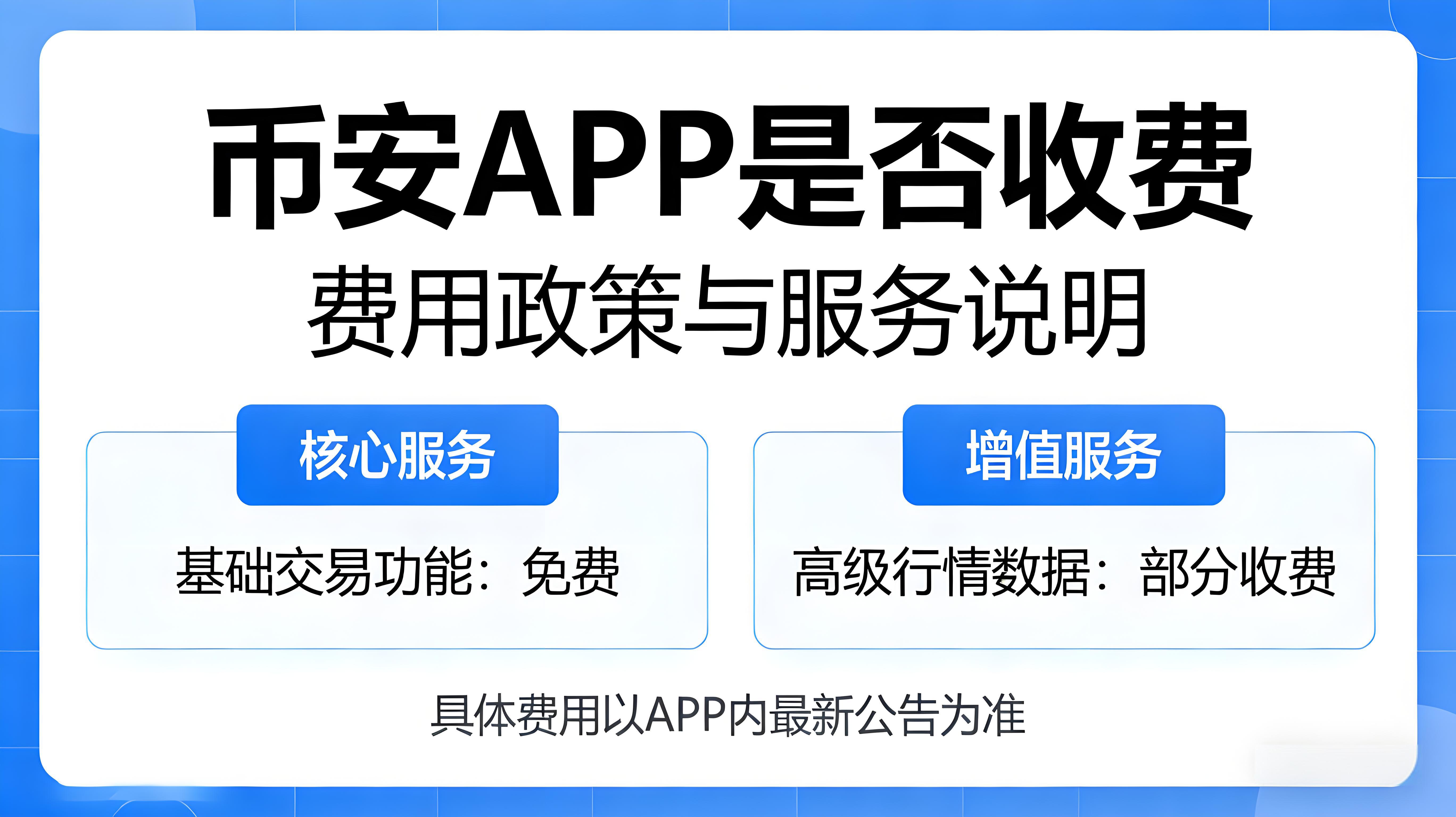币安APP是否收费？